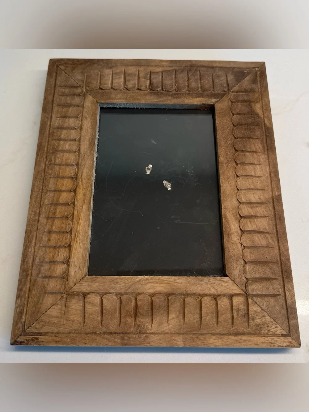 Magnolia Home Rustic Wood Picture Frame 8x10 Fits 5x7 Photo Carved